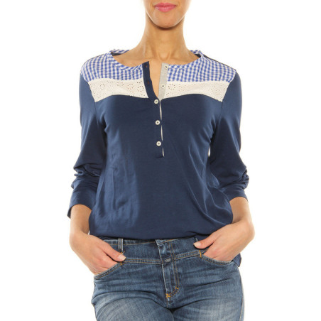 T-Shirt “Primula“ Luis Trenker blue